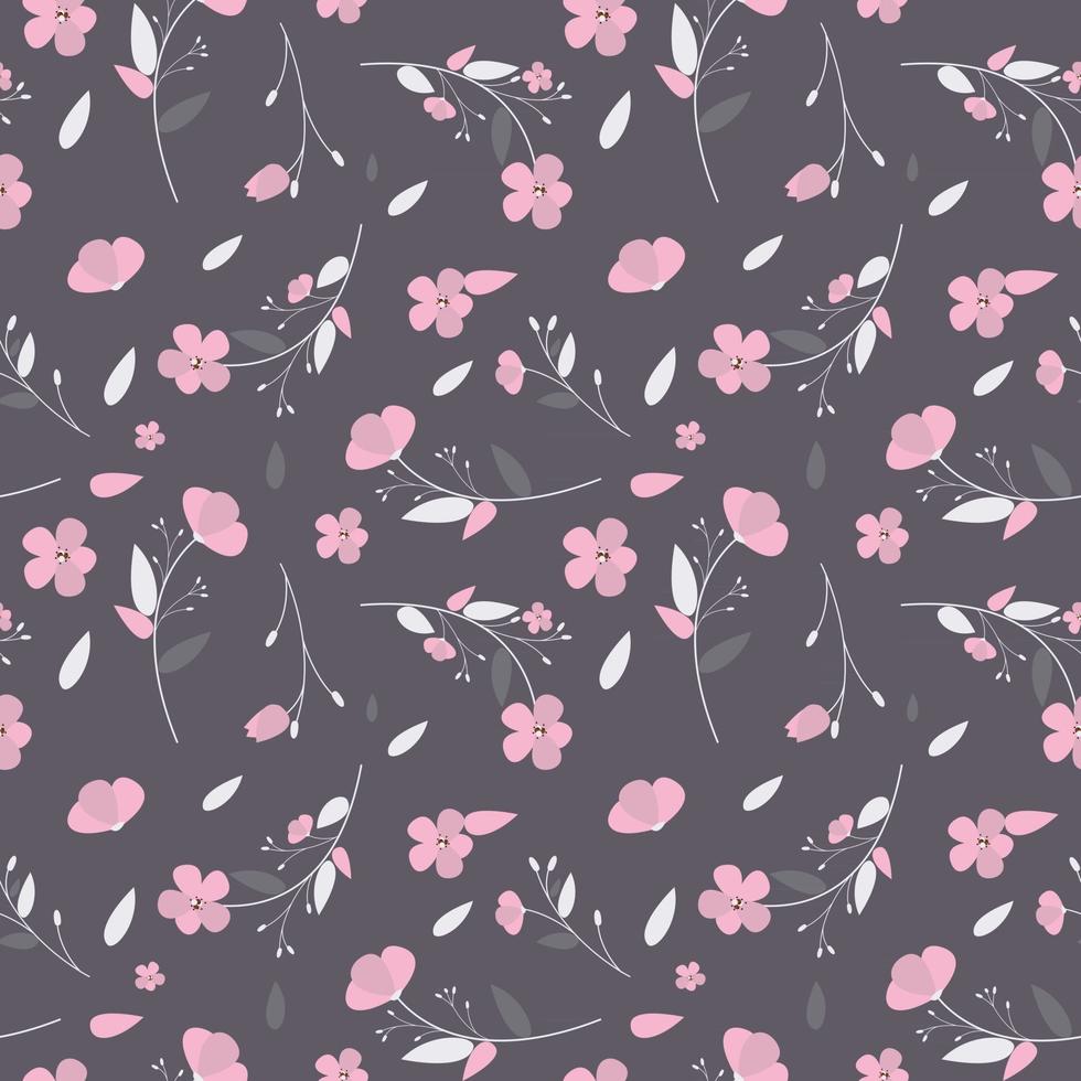 Abstract Design Flower Seamless Pattern Background Vector Illustration