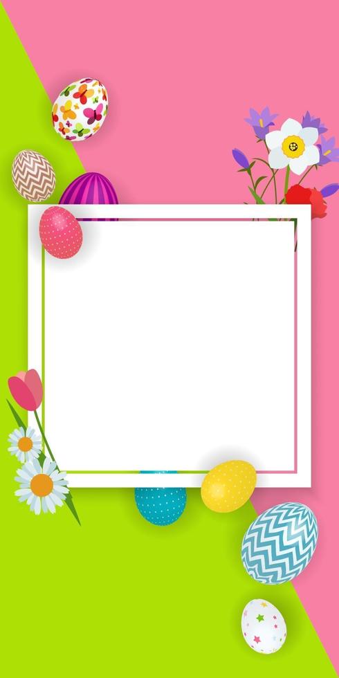 Abstract Easter Template Background Vector Illustration