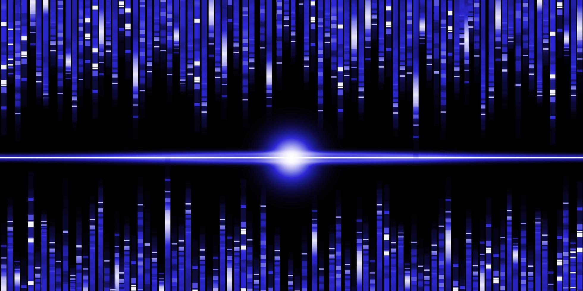 Frequency spectrum of blue sound wave photo