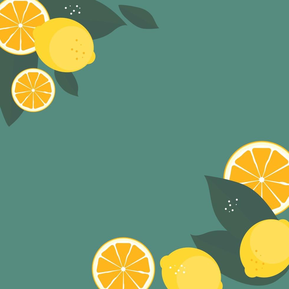 Abstract Lemon Pattern Background Vector Illustration