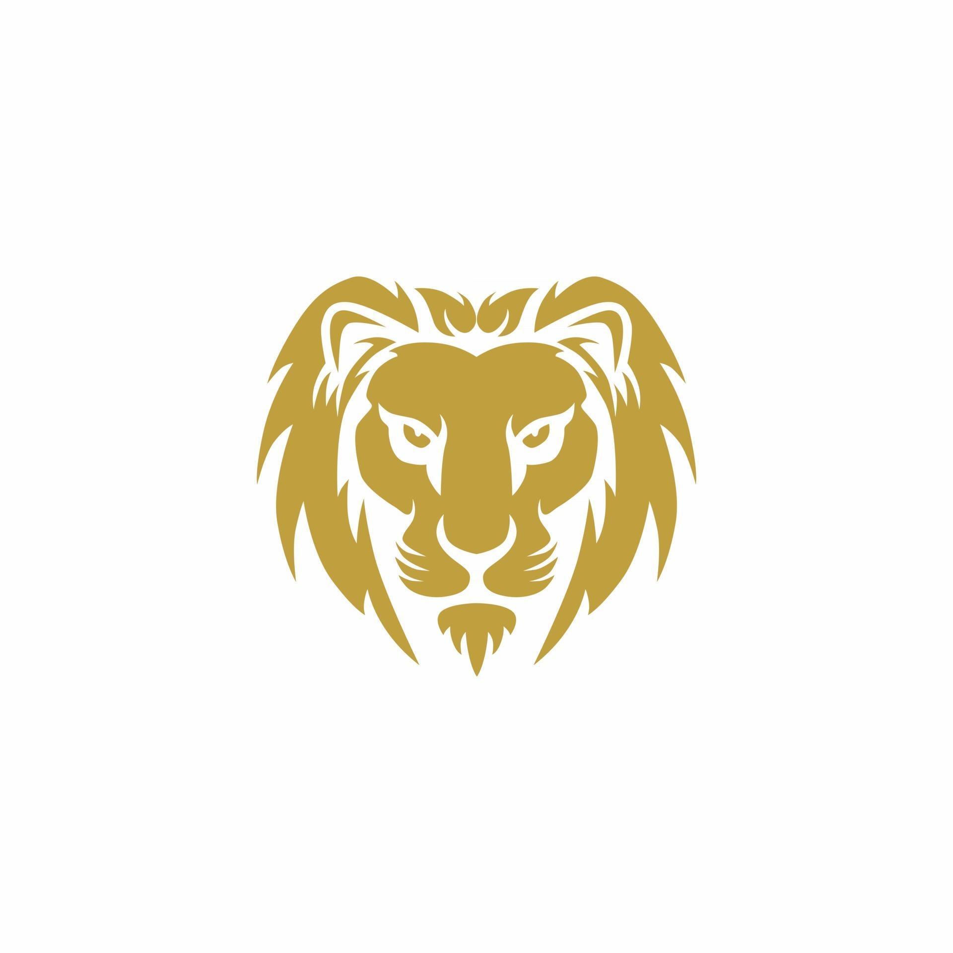 Plantilla de diseño moderno de logotipo de escudo de león, logotipo de cabeza de león, elemento