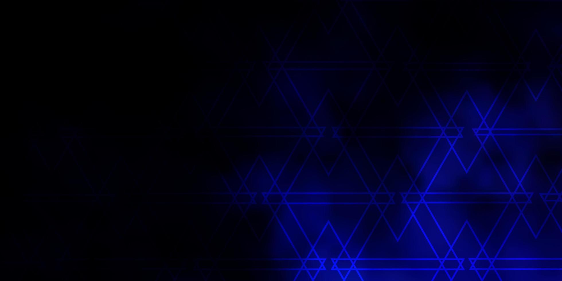 Dark BLUE vector template with crystals triangles