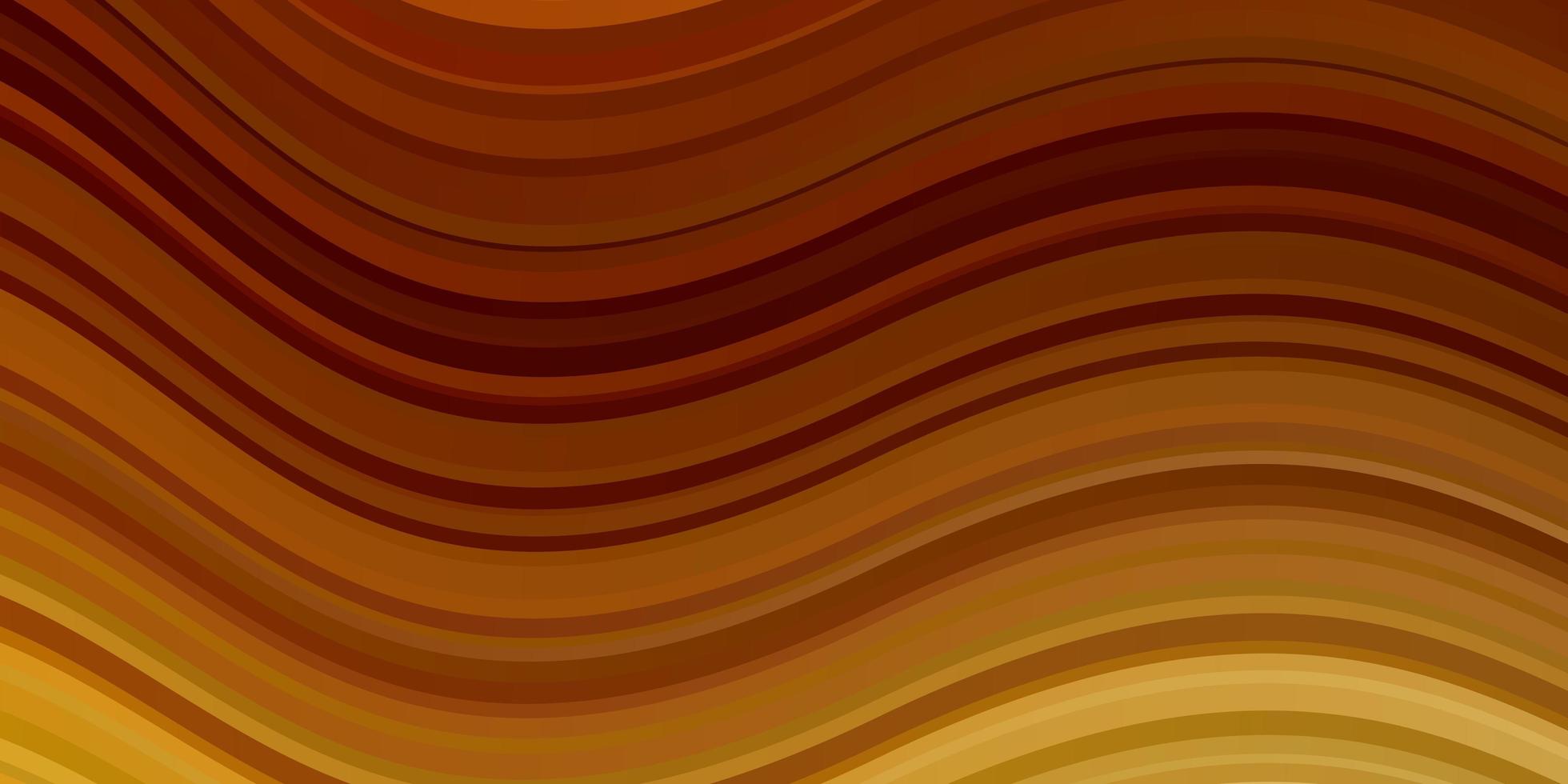 Light Orange vector template with curved lines