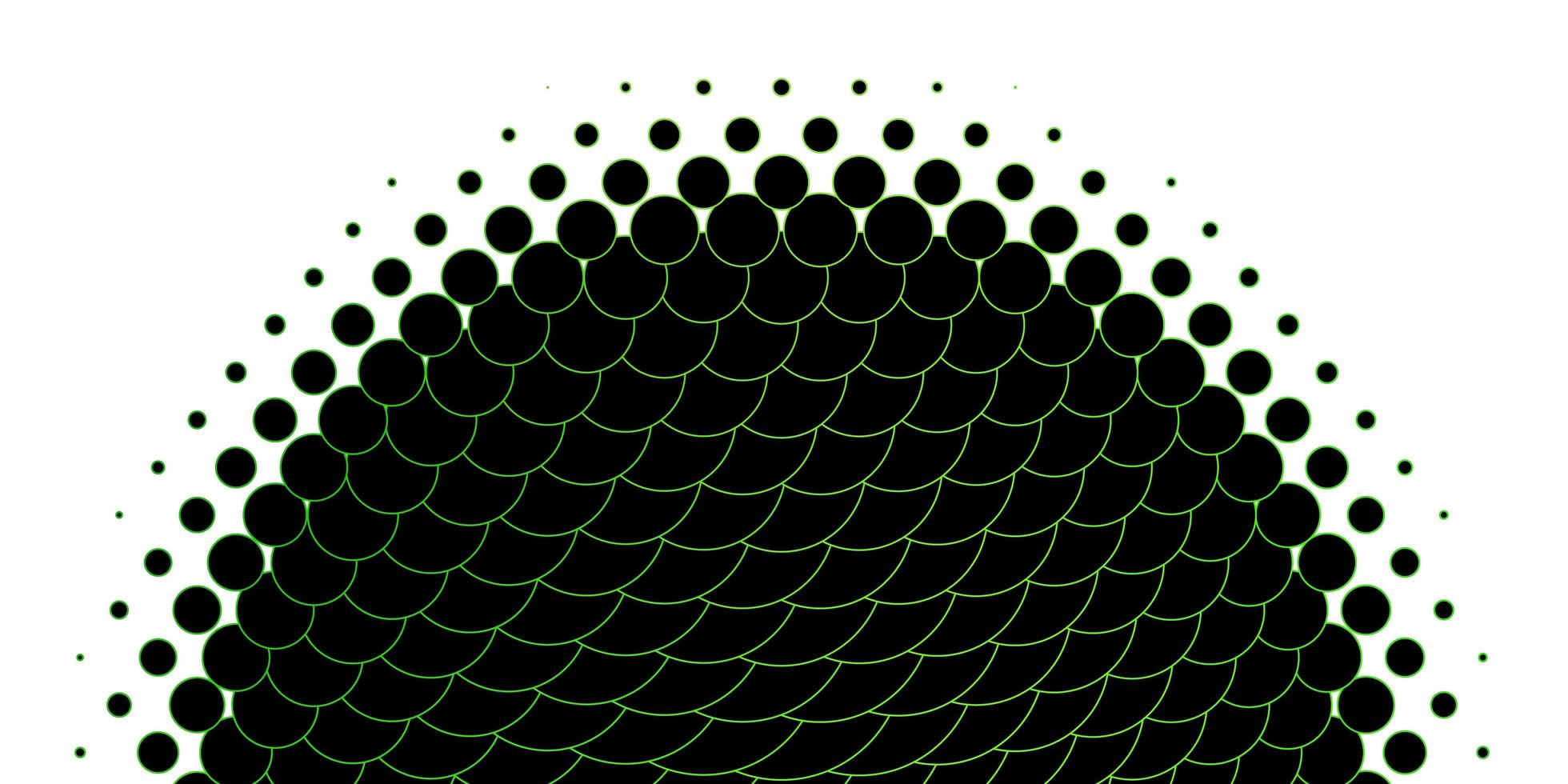 patrón de vector verde claro con esferas. Discos de colores abstractos sobre fondo degradado simple. patrón para folletos, folletos.