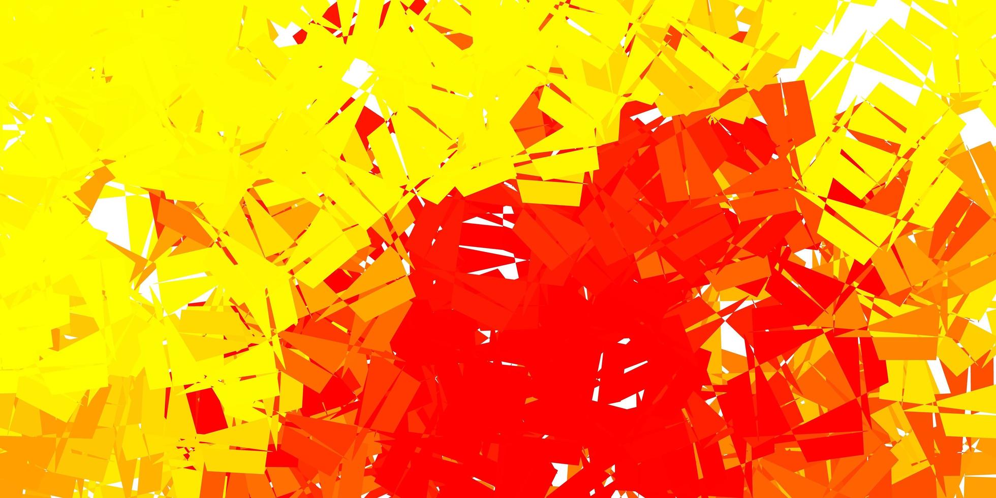 Light red, yellow vector abstract triangle texture.