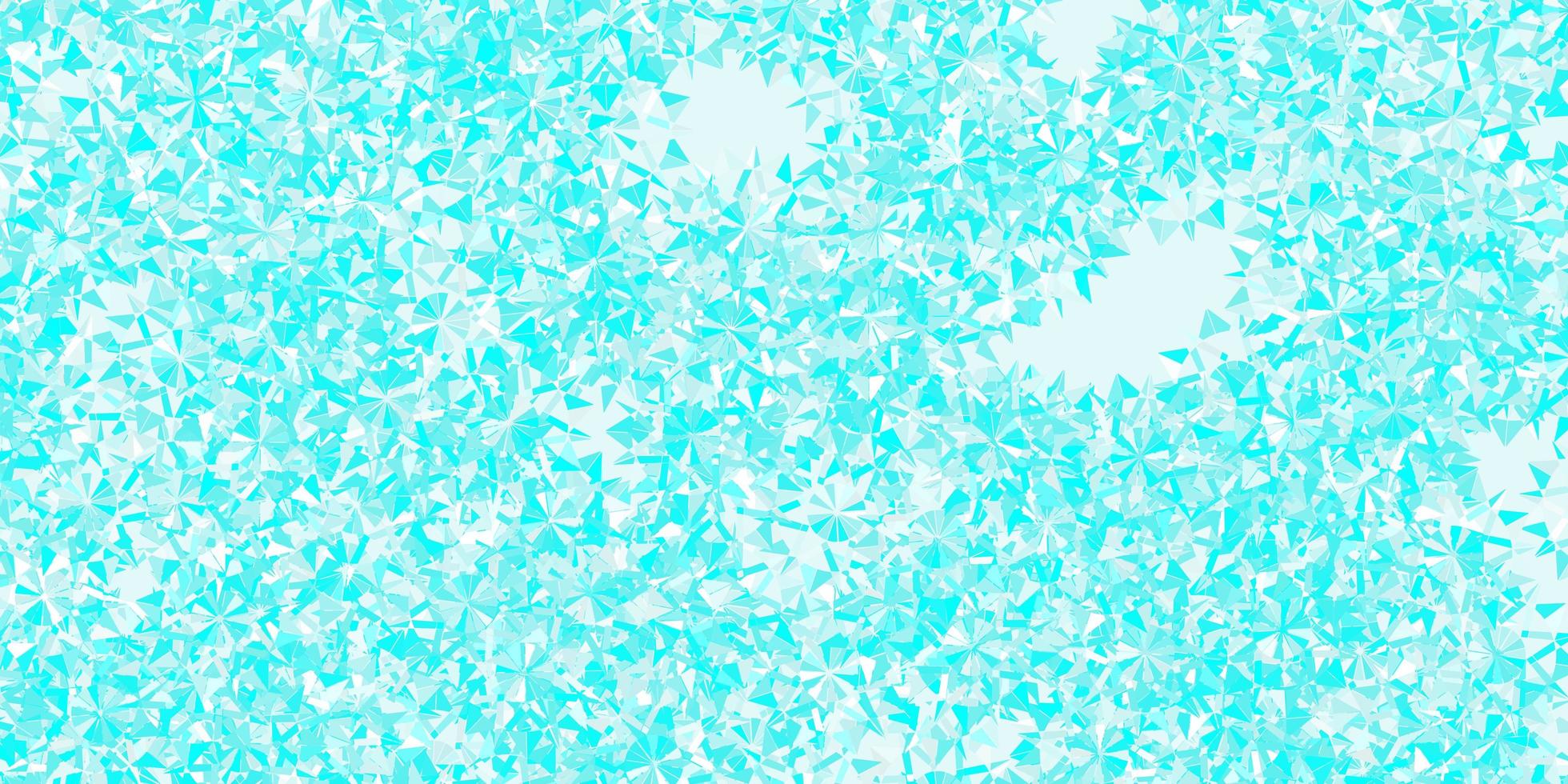 Light blue, green vector template with ice snowflakes.