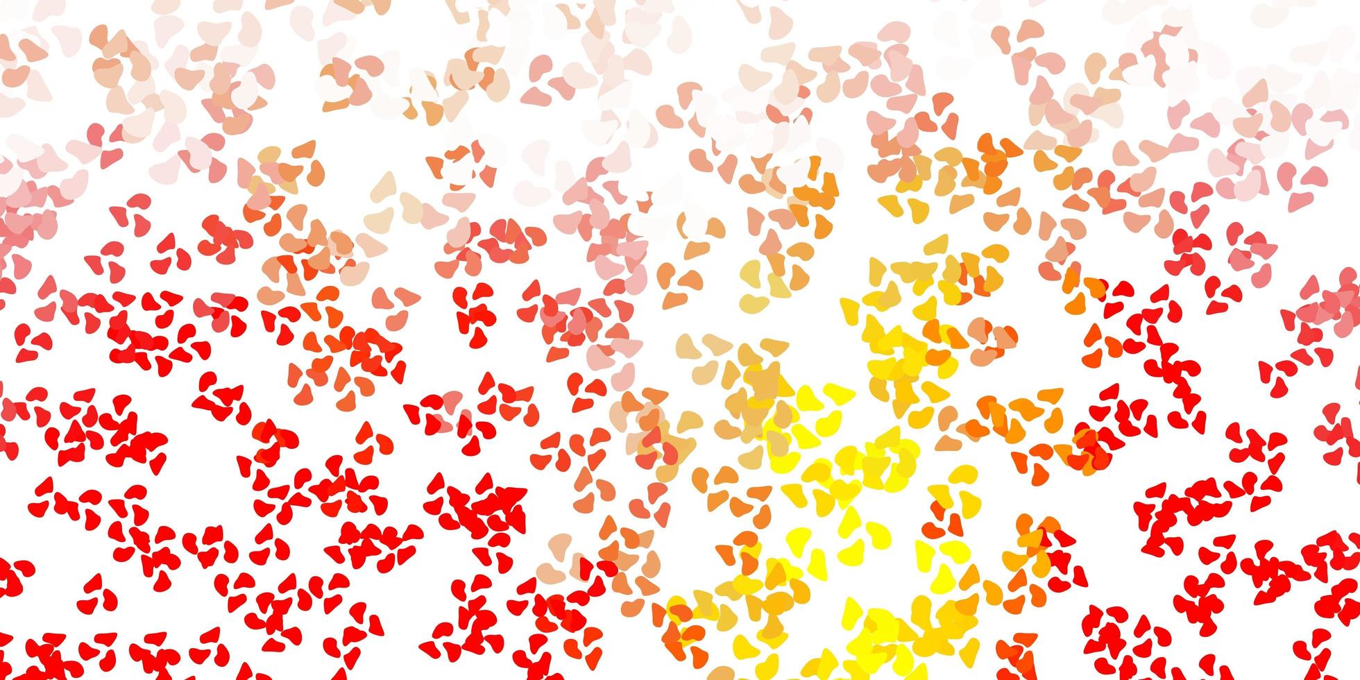 Light red, yellow vector background with random forms.