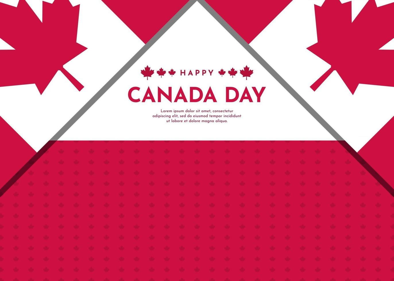 Canada Day celebration background with maple leaf design vector