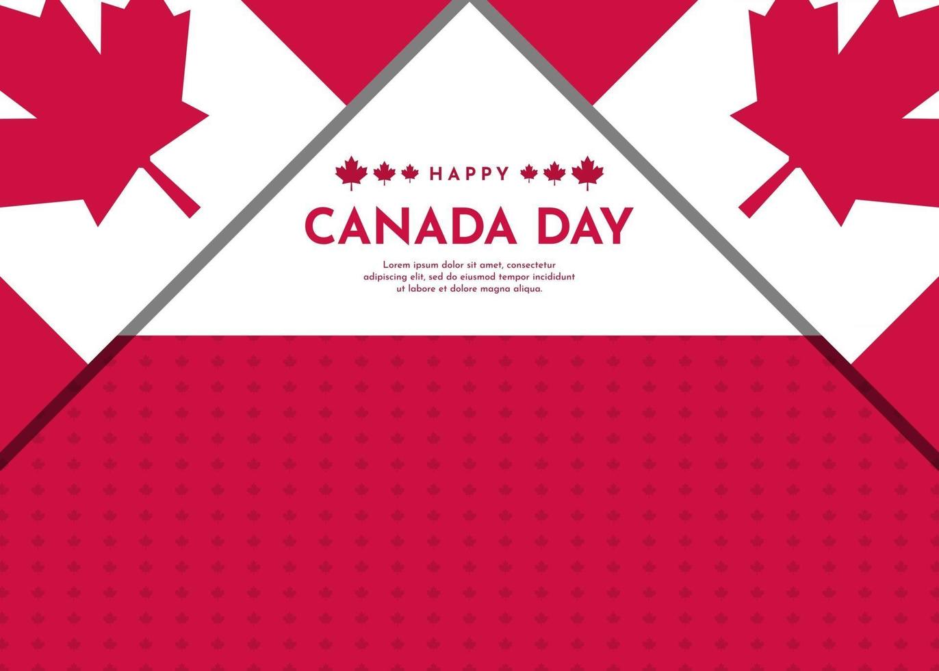 Fondo de celebración del día de Canadá con diseño de hoja de arce vector