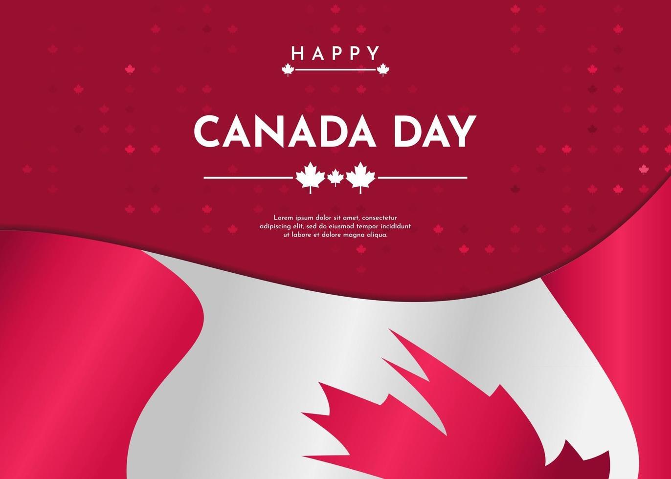 Fondo de celebración del día de Canadá con diseño de hoja de arce vector