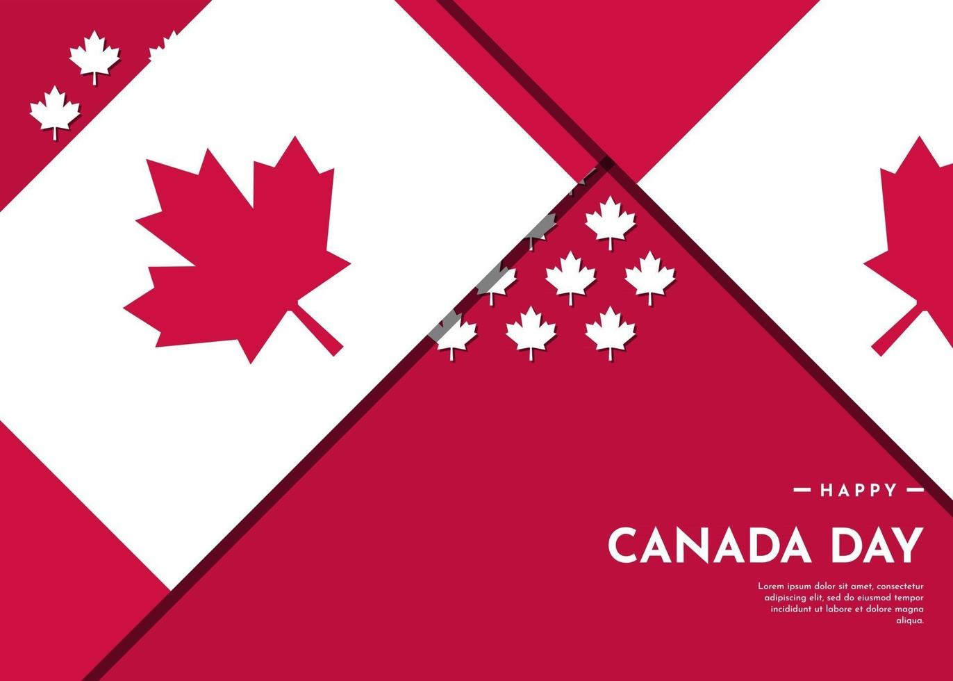 Canada Day celebration background with maple leaf design vector