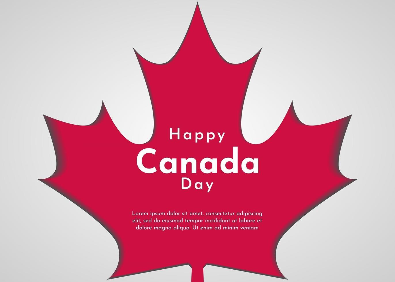 Fondo de celebración del día de Canadá con diseño de hoja de arce vector