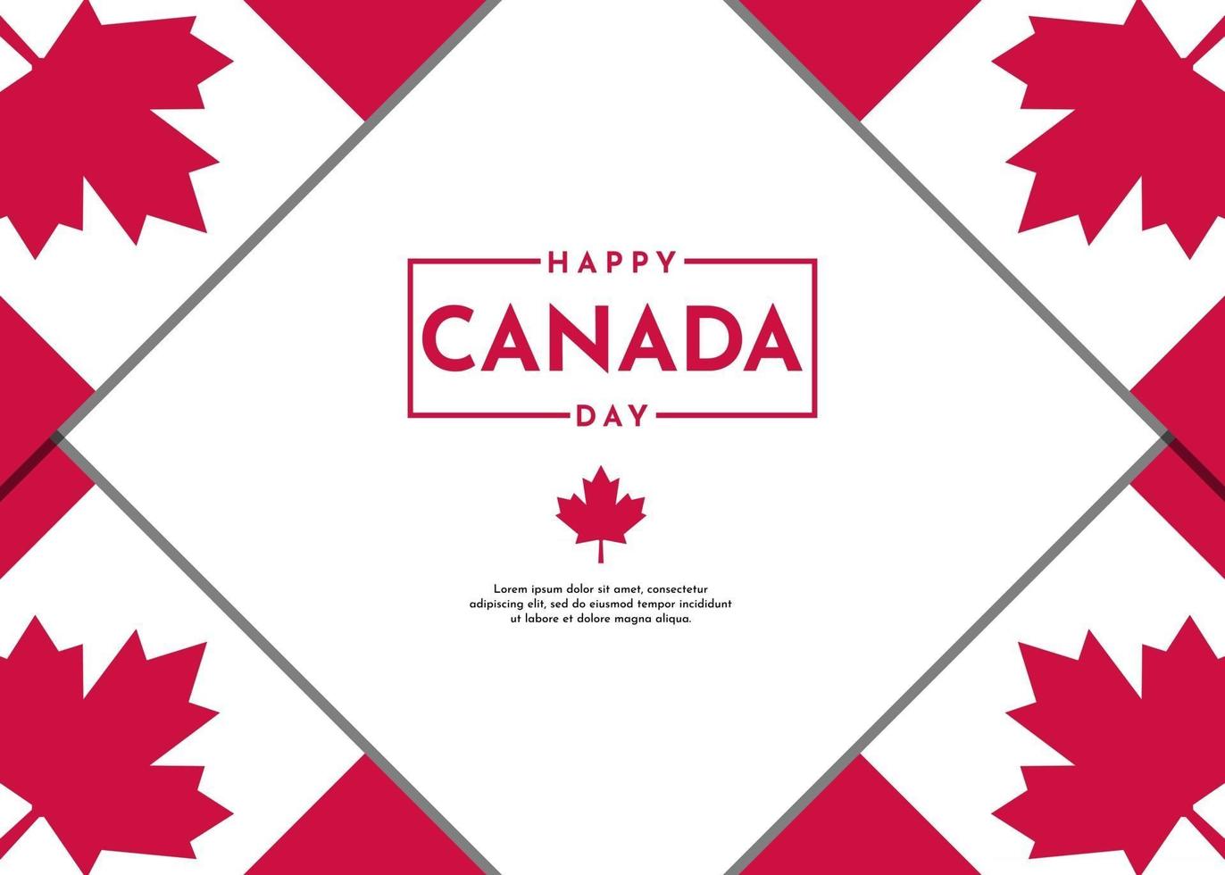 Canada Day celebration background with maple leaf design vector