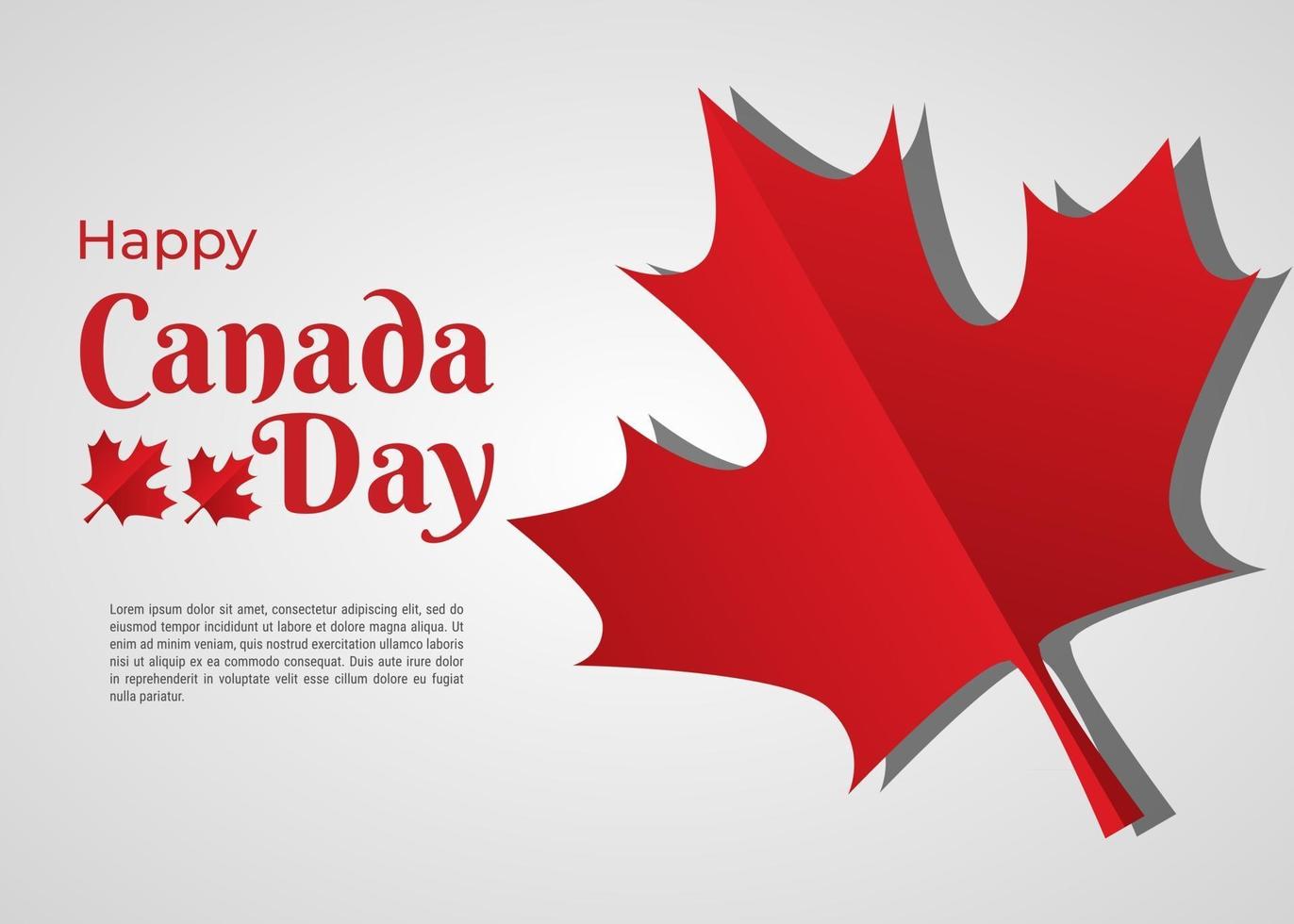 Fondo de celebración del día de Canadá con diseño de hoja de arce vector