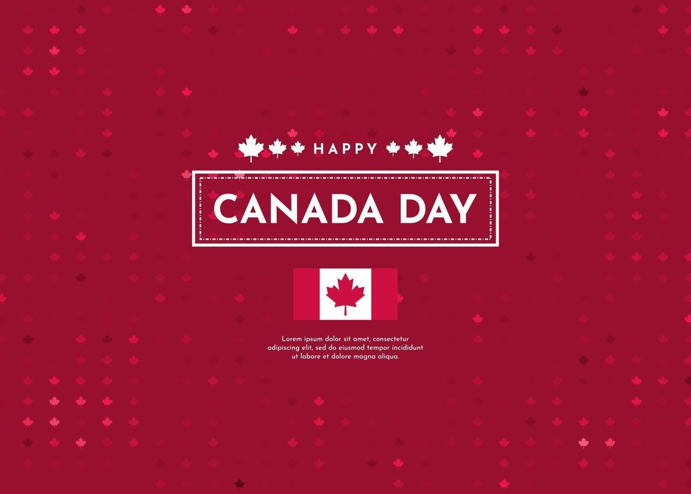 Fondo de celebración del día de Canadá con diseño de hoja de arce vector