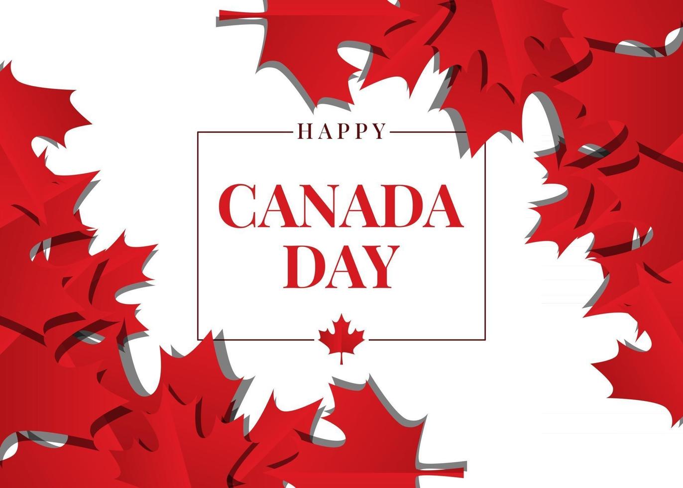 Fondo de celebración del día de Canadá con diseño de hoja de arce vector