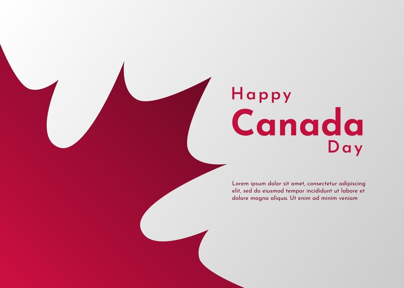 Canada Day celebration background with maple leaf design vector