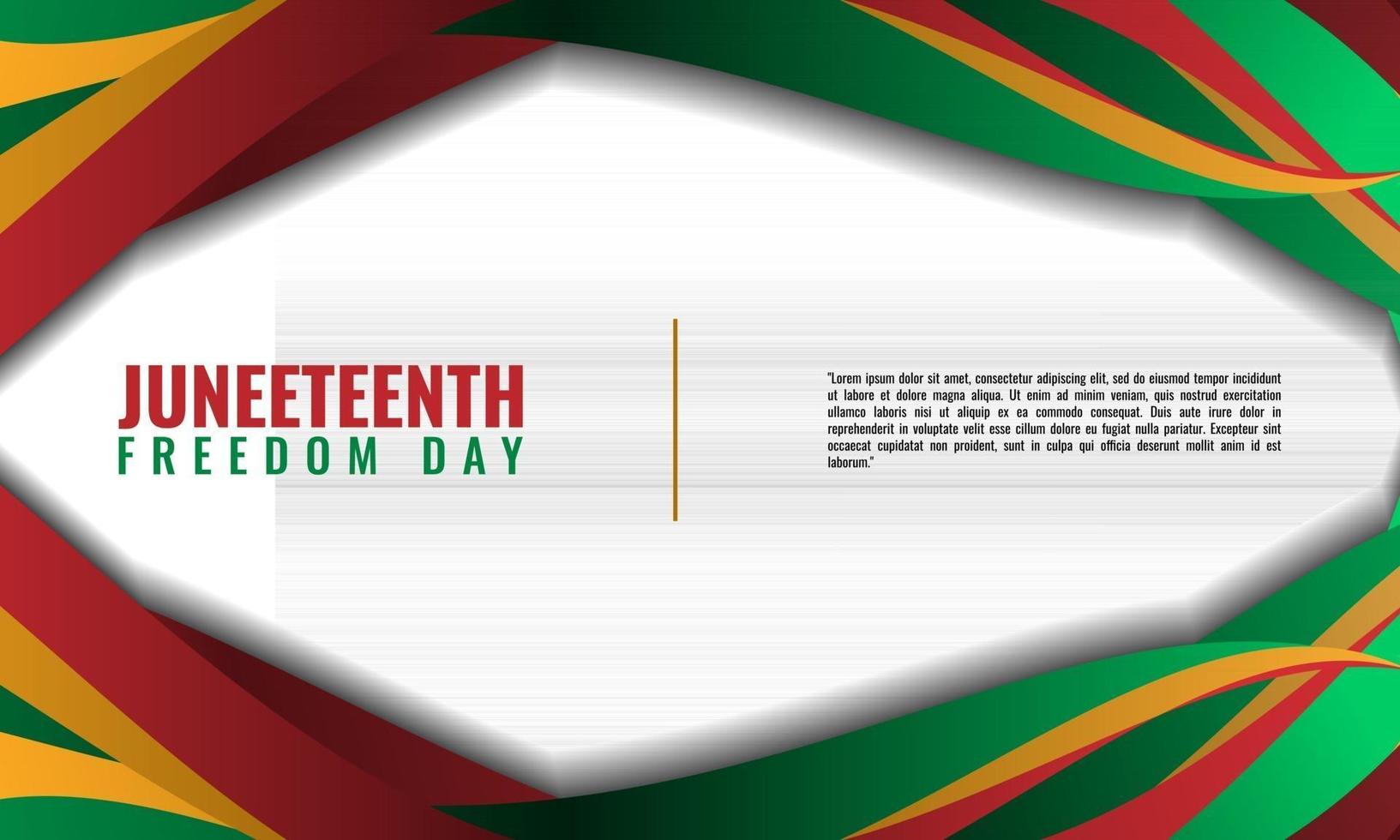 Juneteenth Independence Day background design vector