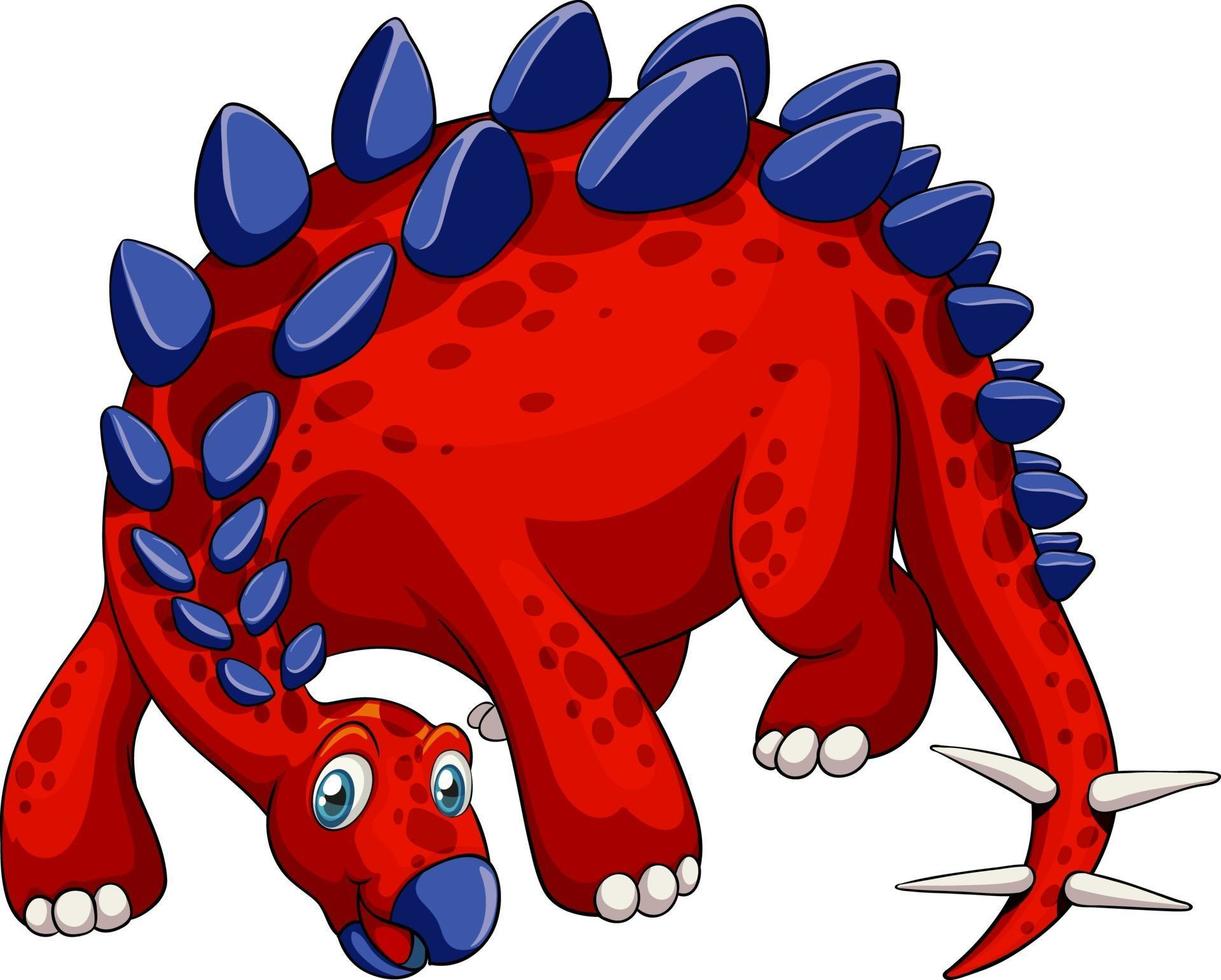 A stegosaurus dinosaur cartoon character vector