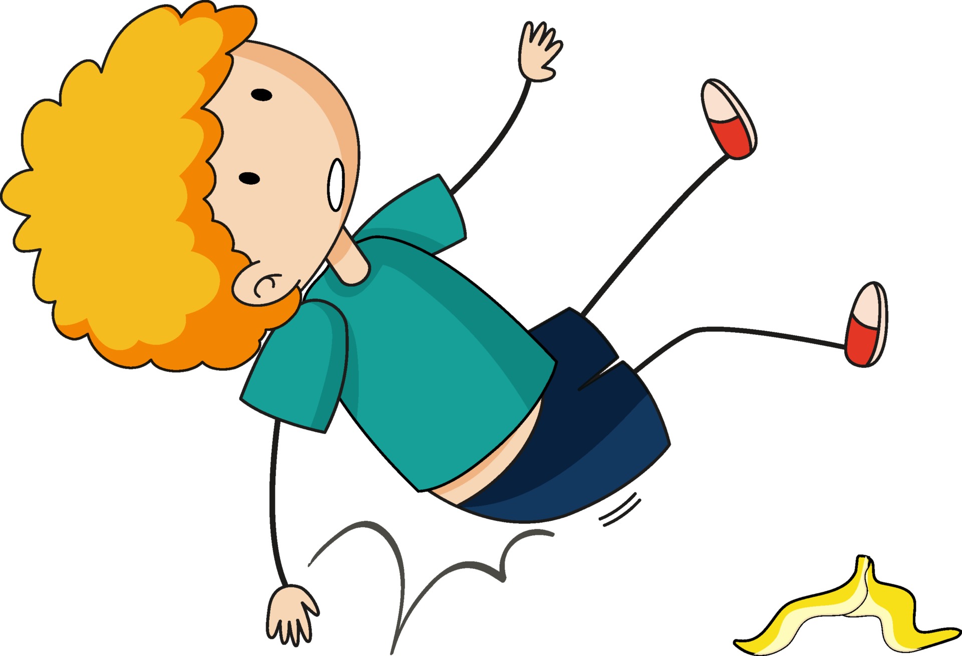 Doodle cartoon character of a boy falling down 2732492 Vector Art at ...