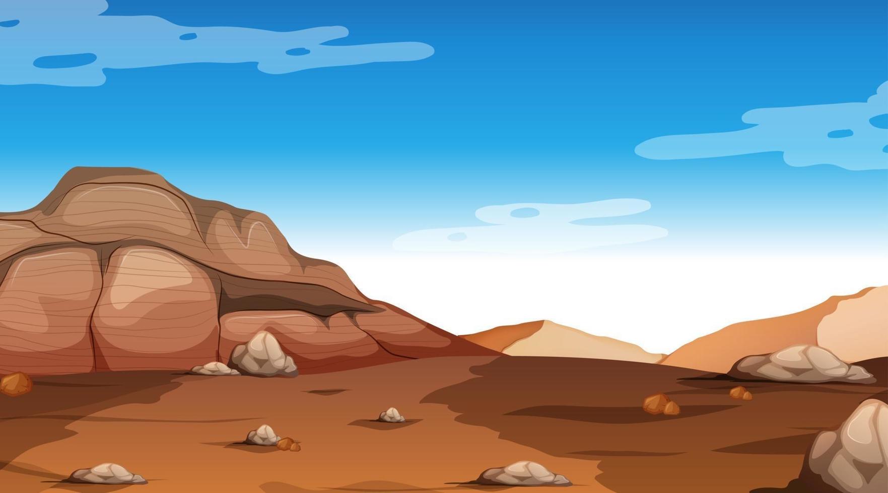 Desert forest landscape at daytime scene vector