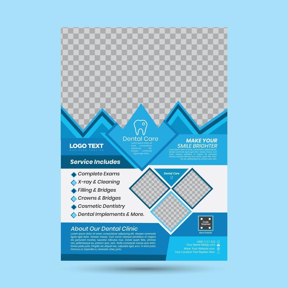 Dental Flyer Design Template vector