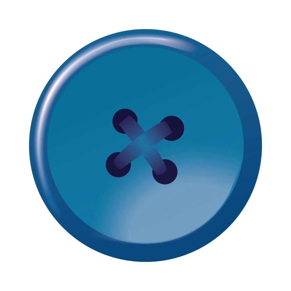 Isolated blue button vector design