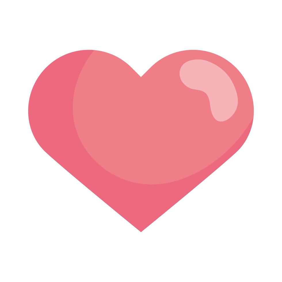 Isolated pink heart vector design