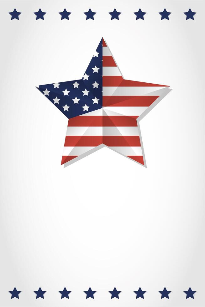 diseño de vector de estrella de bandera de Estados Unidos