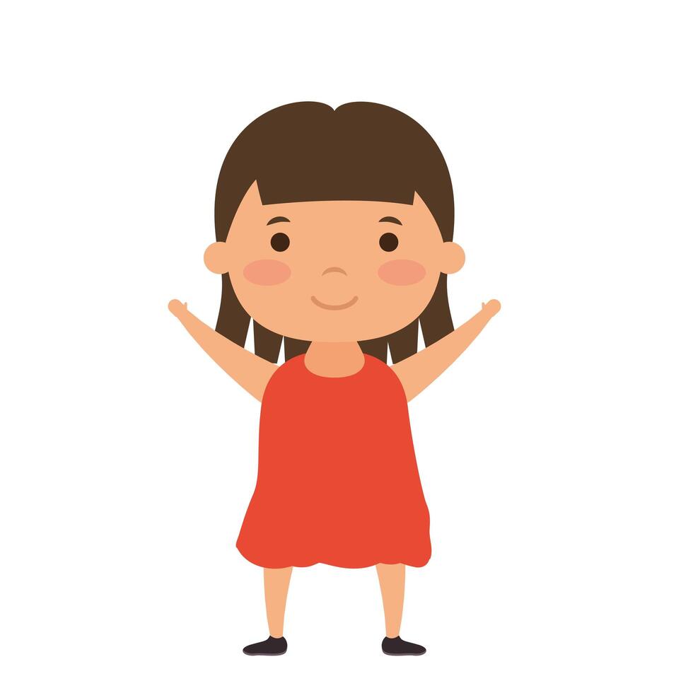 Isolated girl cartoon vector design