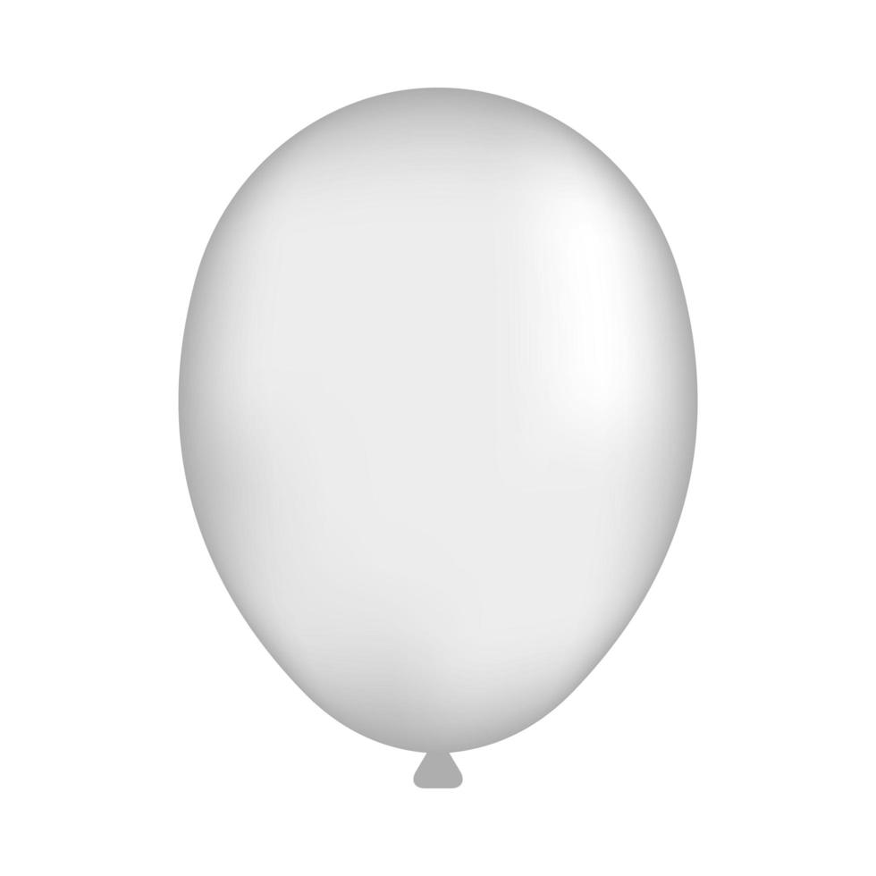 fiesta y celebración diseño de vector de globo blanco