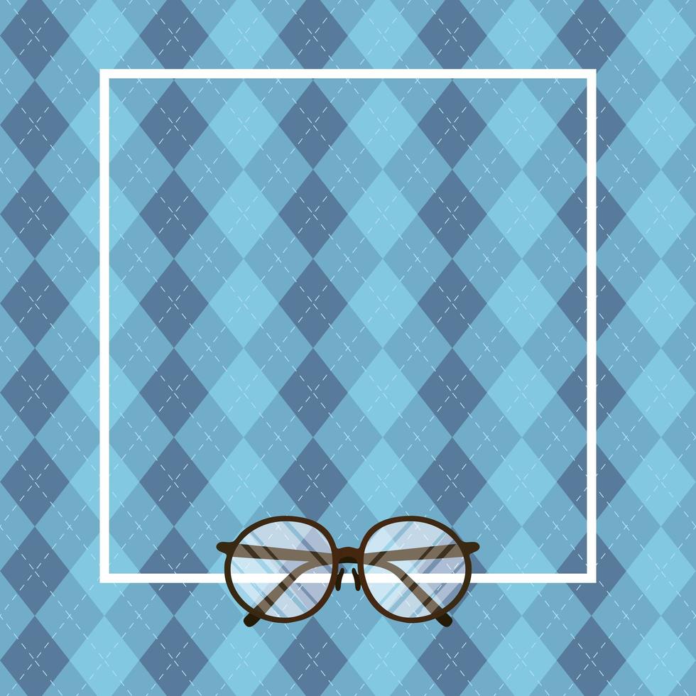 glasses with frame of fathers day vector design