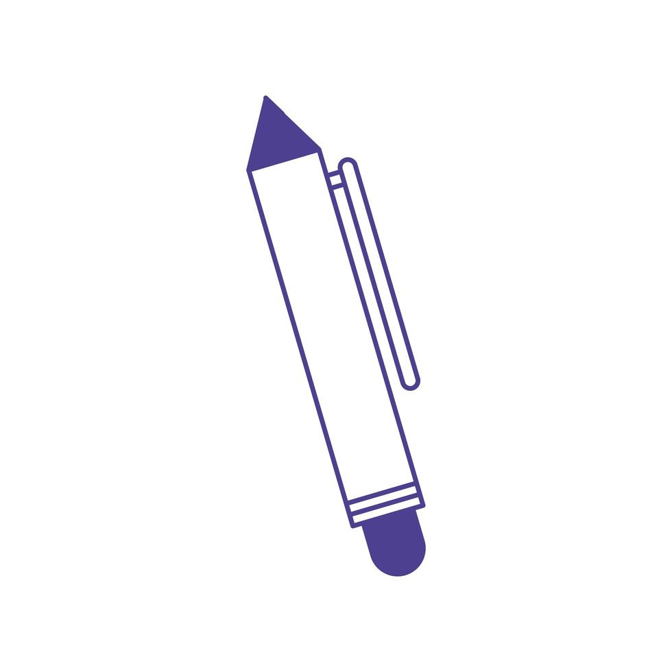 pen school supply isolated icon vector