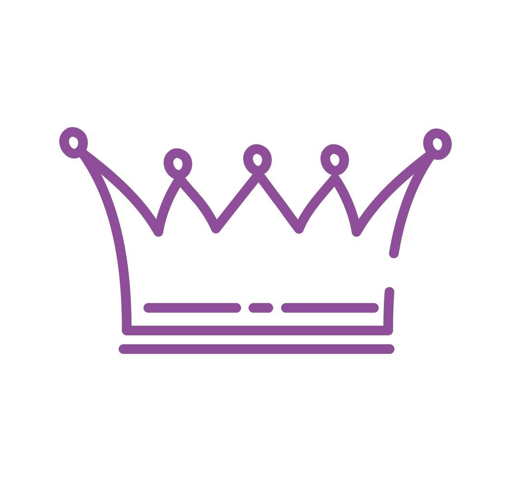 queen crown royal isolated icon vector