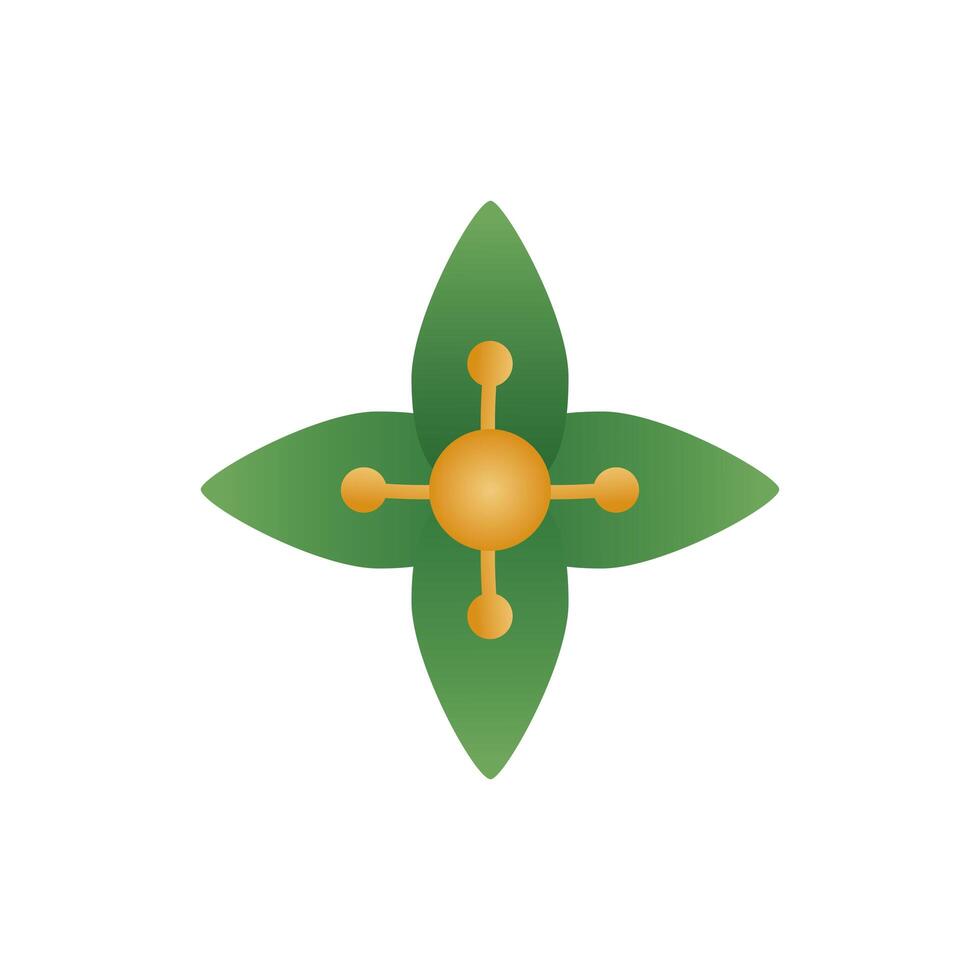 cute flower spring degradient style icon vector