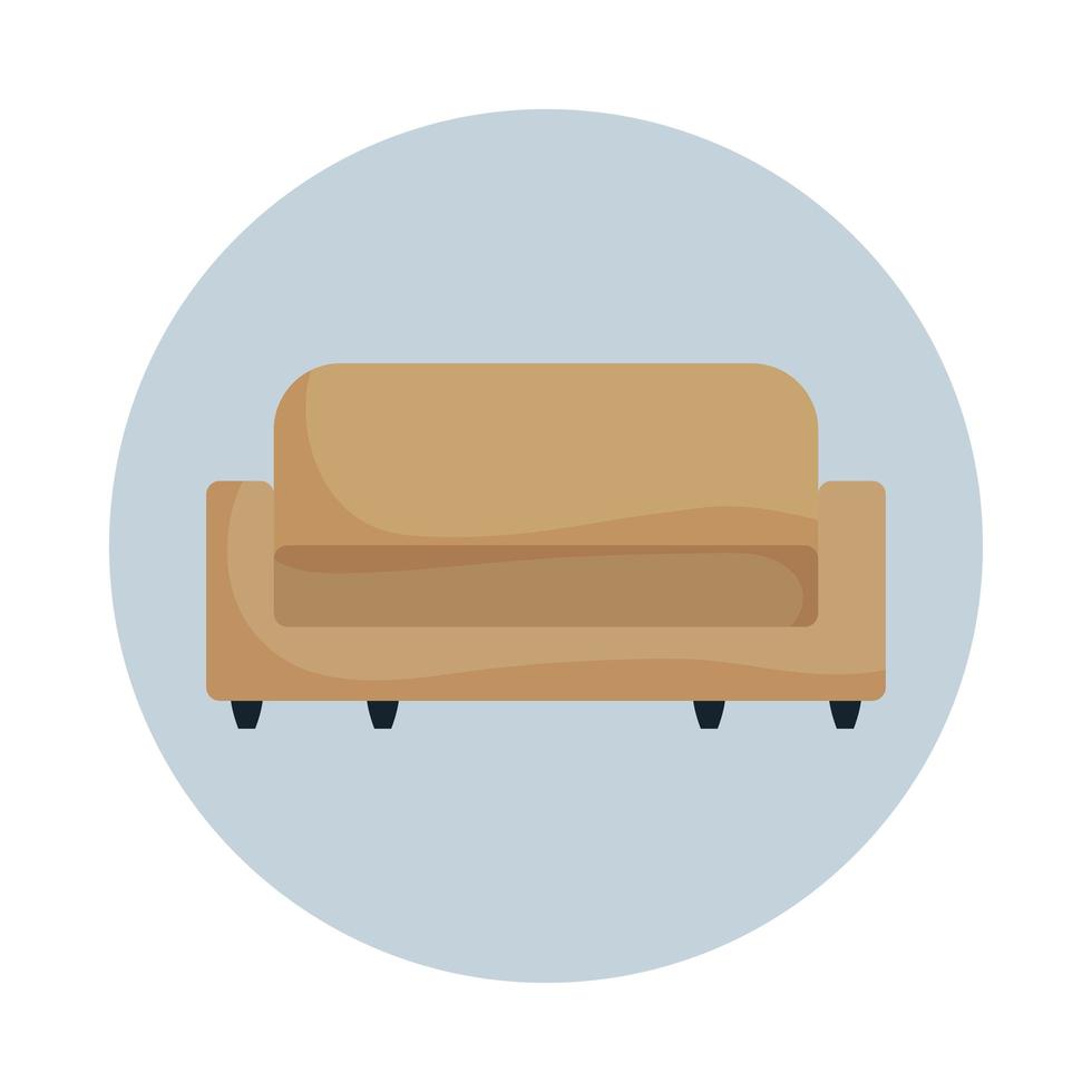 Diseño de vector de icono de sofá aislado