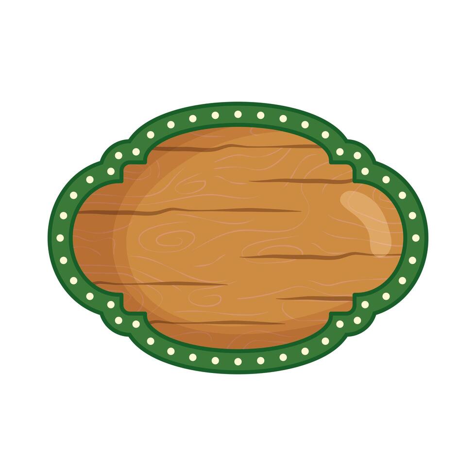 diseño de vector de banner de madera aislada