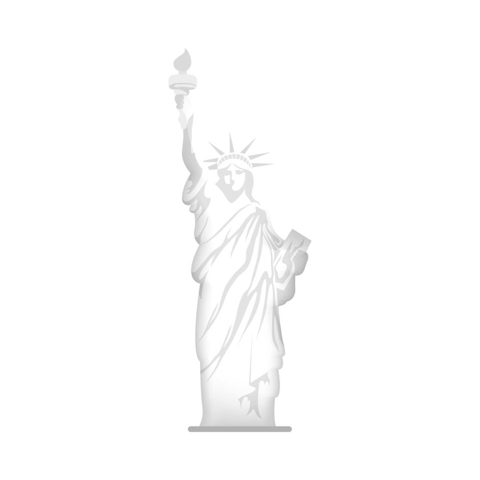 diseño vectorial de la estatua de la libertad de Estados Unidos vector