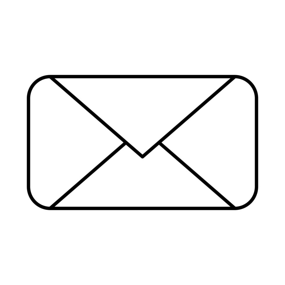 Sobre correo enviar icono aislado vector
