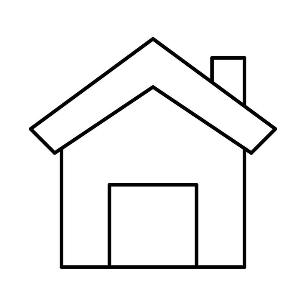 house front pictogram isolated icon vector