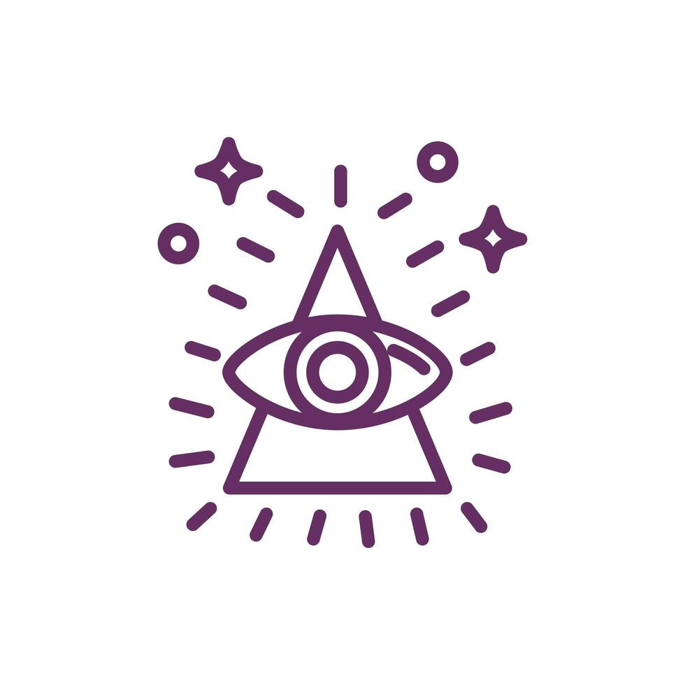 eye in triangle magic sorcery symbol vector