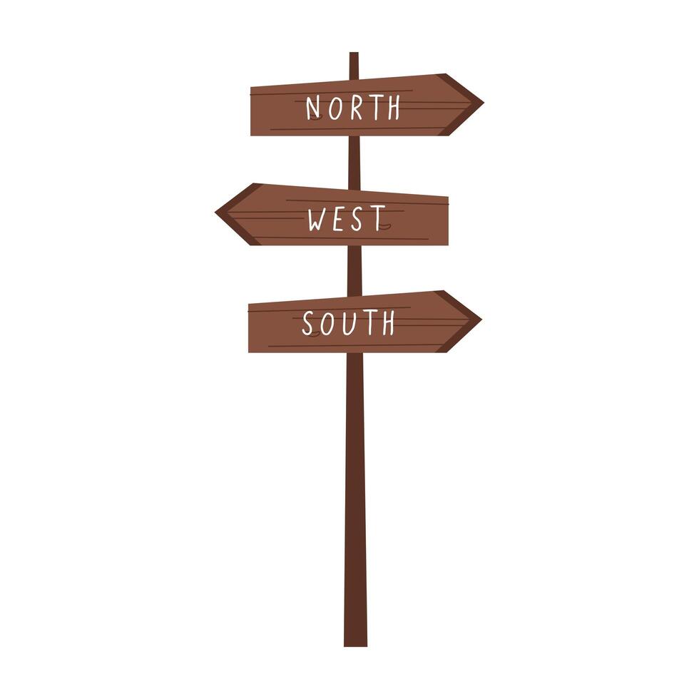 wooden guide arrows vector