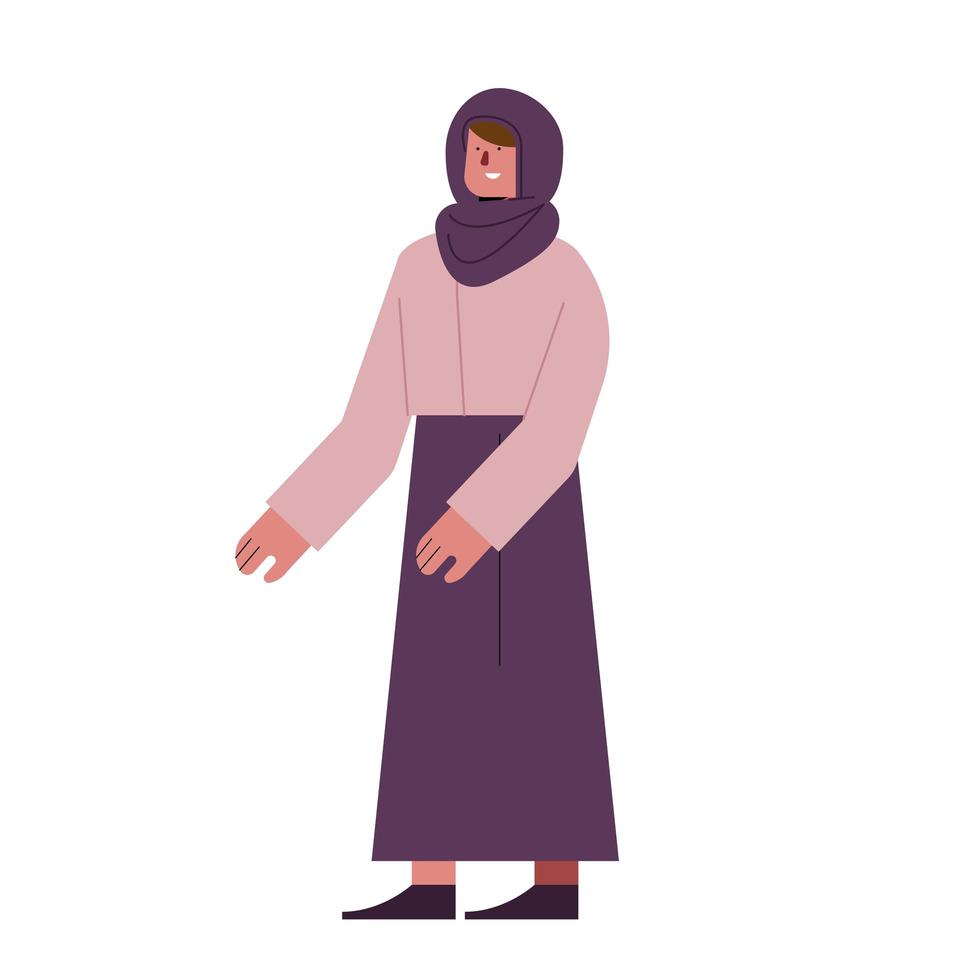 woman muslim character vector