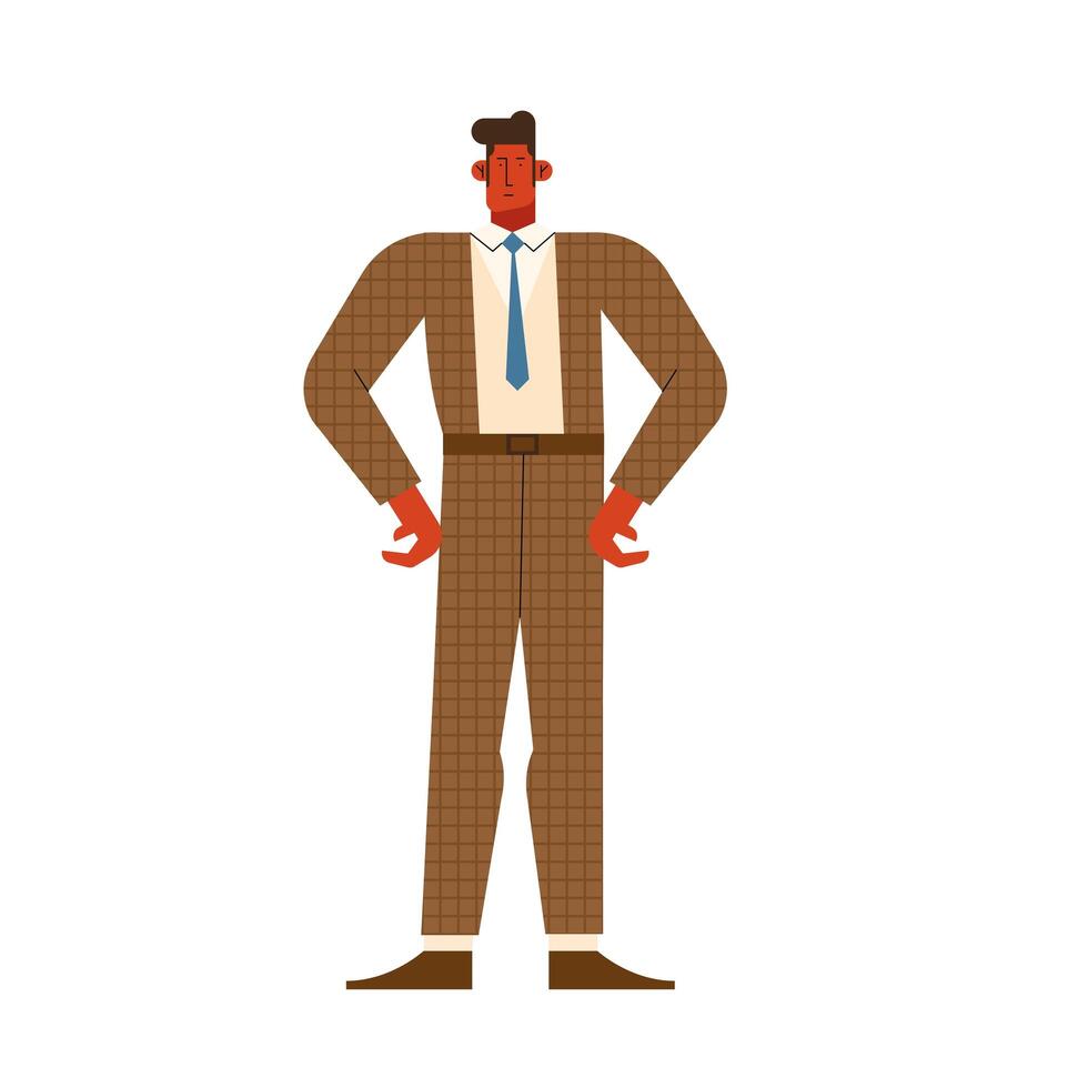 businessman tall character vector