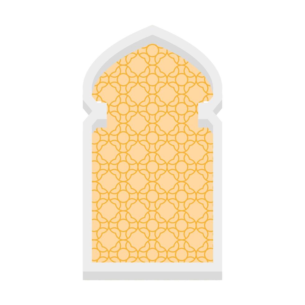 muslim culture window vector