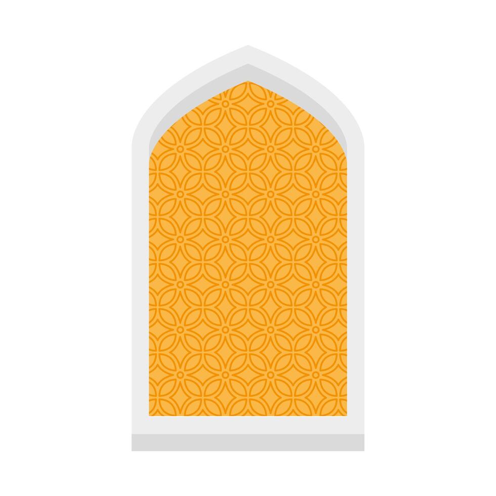 arco de la ventana musulmana vector