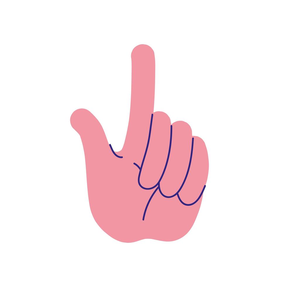 hand two gestures vector