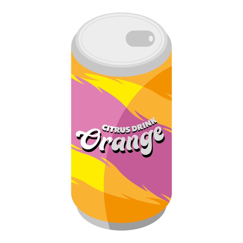 orange juice can vector