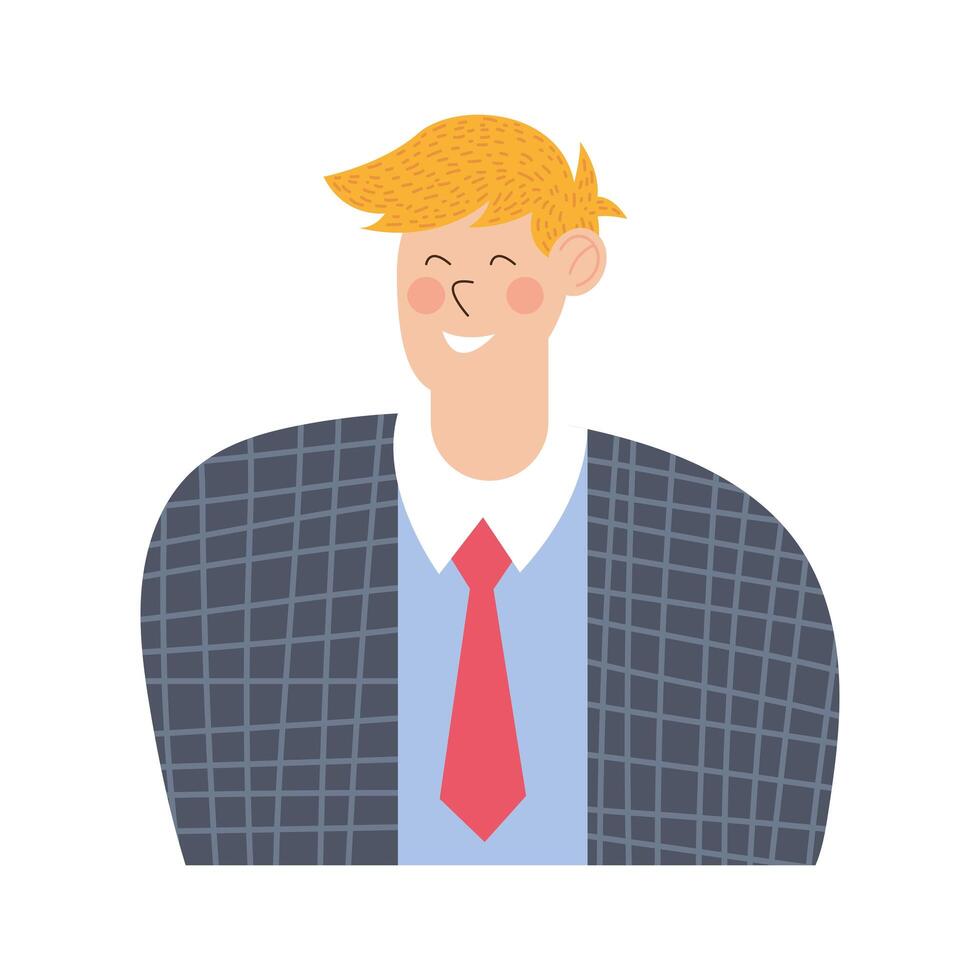 blond elegant man vector