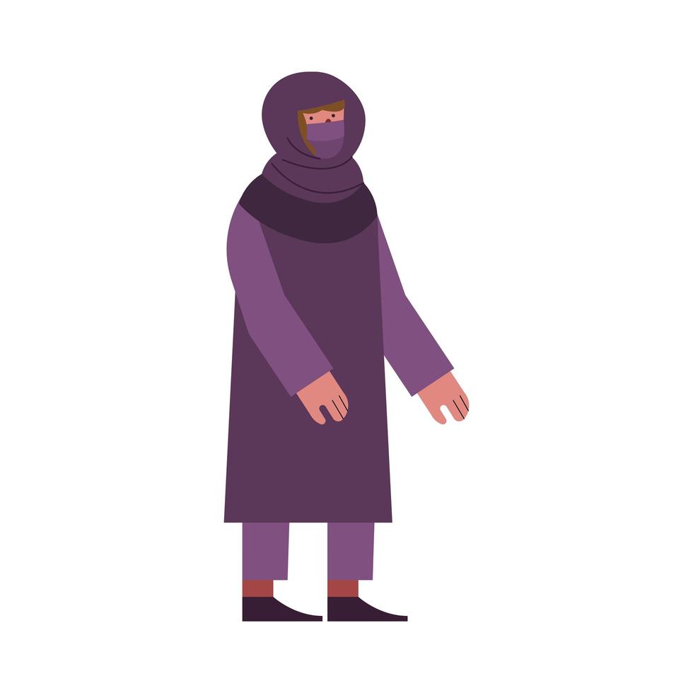 girl muslim character vector